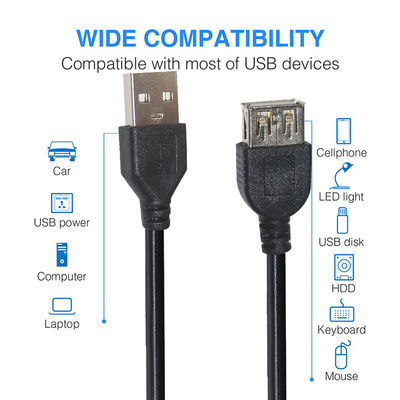 OEM ODM 携帯電話 拡張USB データケーブル 男性から女性 急速充電