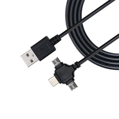 0.5m USB 2.0 急速充電 USB データケーブル 3 イン 1 USB充電ケーブル