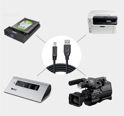 USB 3.0 A 男性からB 男性の高速充電データケーブル
