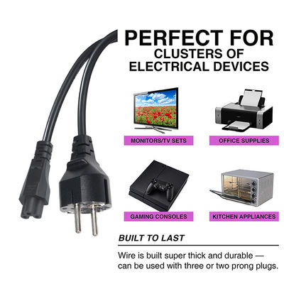 CEE 77 - C5 電源コード 6フィート 10A 120V 黒 PVC