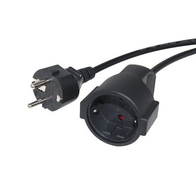 6Ft 黒 cee/7 EU AC 電源コード 3Pin スプリッタケーブル 1 〜 2 枚 女性 Y タイプ スプリットリード