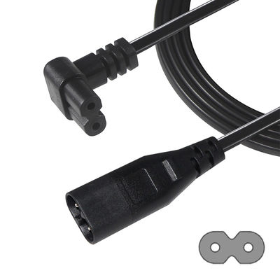 0.5M VDE 250V 2.5A H03VVH2-F 0.75MM2 2コア IEC C7 から IEC C8 電源延長コード