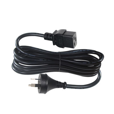 6フィート PVC ジャケット オーストラリア 3ピンプラグ IEC 60320 C19 サーバーPDUのための電源コード