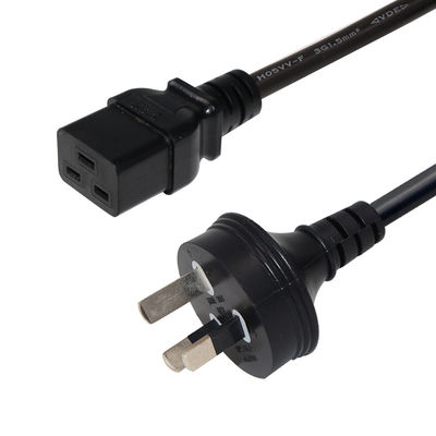 オーストラリア 3ピンプラグ IEC C19 電源コード 6フィート PVC ジャケット