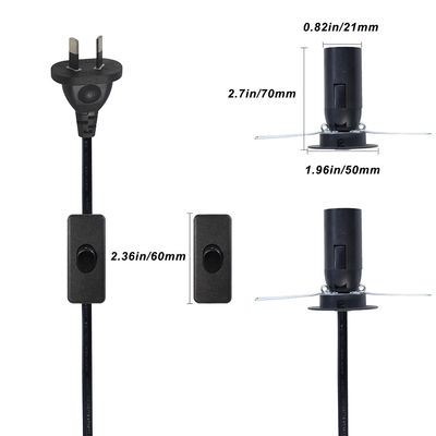 SAA電源コード 303オンオフスイッチとE14E12ソケットと塩ランプ