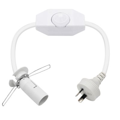 ケーブル H03VVh2-F 2G*0.75mm2 塩ランプディマースイッチとオーストラリアプラグ付きE14電源コード