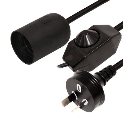 ケーブル H03VVh2-F 2G*0.75mm2 塩ランプディマースイッチとオーストラリアプラグ付きE14電源コード