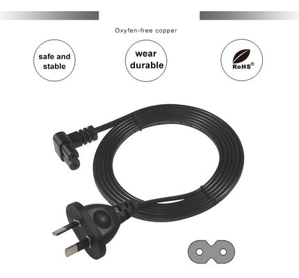 2m SAA Iecプラグ H03vvh2f 2X075mm2 オーストラリアン 2 Prong 図 8 ACケーブル端延長角 C7コネクター電源コード