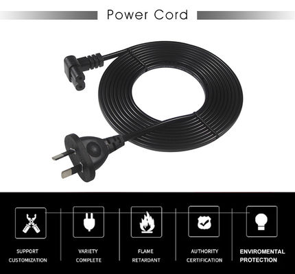 2m SAA Iecプラグ H03vvh2f 2X075mm2 オーストラリアン 2 Prong 図 8 ACケーブル端延長角 C7コネクター電源コード