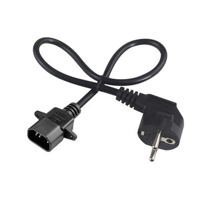 1.0Mm リラック可能なノートPC電源コード IEC C14 組 60320 C14 ユーロ 3Pin