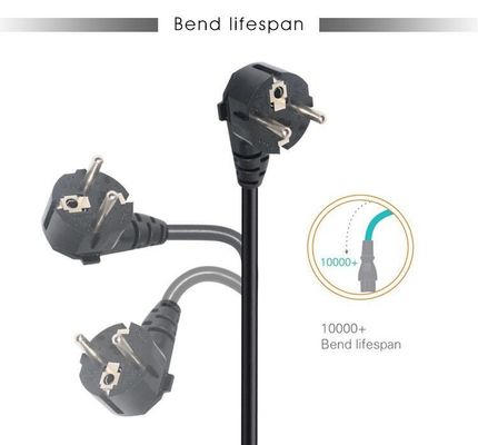 シュコ CEE 7/7 から IEC C15 電源ケーブル 250V 16A 3m