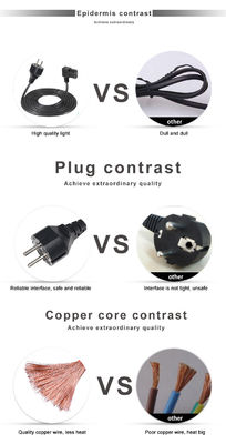 CEE7-7 右アングル C13 電源コード 1.8m PVC HO5VV-F3G