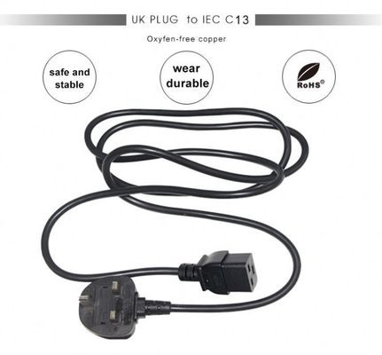 16A BS1363 - C19 電源コード 1.8m (コンピュータおよびUPS用)