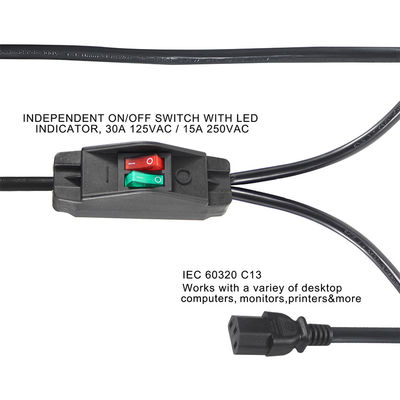 イギリス プラグ スタンダード Y 形 2 In 1 AC ケーブル スプリッタ 7A 評価 顧客の要求を満たす