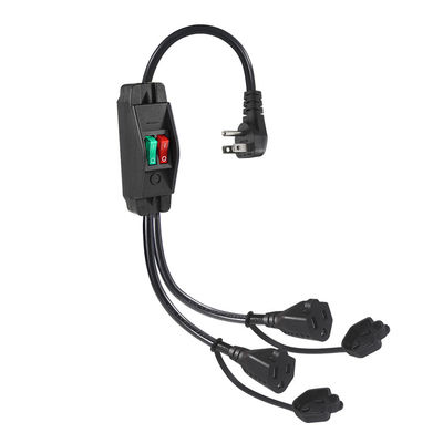 選択可能 125V 15A NEMA 5-15 515 へのプラグ 2 つの出口 US 3Pin オンオフ スイッチ 電力延長コード Y スプリッター