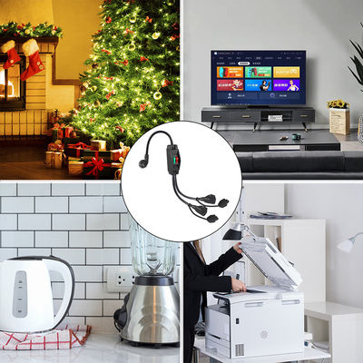 NEMA 5-15P オンオフスイッチのデュアルアウトレット拡張コード