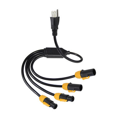 PowerCON True1 コネクタ 4 Y スプリッタ Iec 電源電源ケーブル