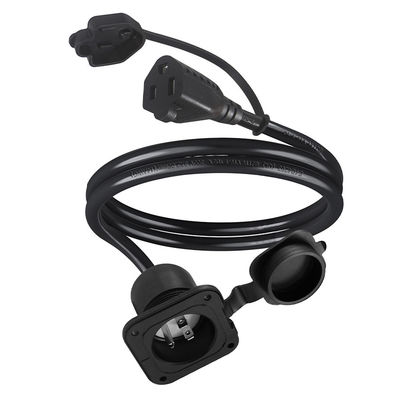 NEMA 5-15R 防水変換電源コード 1M 15A 125V