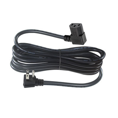 USA 3ピンプラグ 右角 IEC C13 電源ケーブル 電卓用 90度C13コネクタ