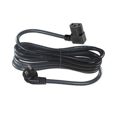 USA 3ピンプラグ 右角 IEC C13 電源ケーブル 電卓用 90度C13コネクタ