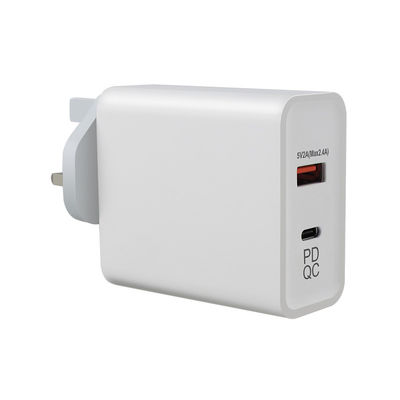 240V 45W QC 3.0 ウォールプラグ 電源アダプタ Euro Usb C 2mケーブル