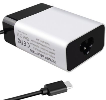 ユニバーサル Iec C6 入力型 C型 ラップトップ充電器 45W出力 急速充電 3.0
