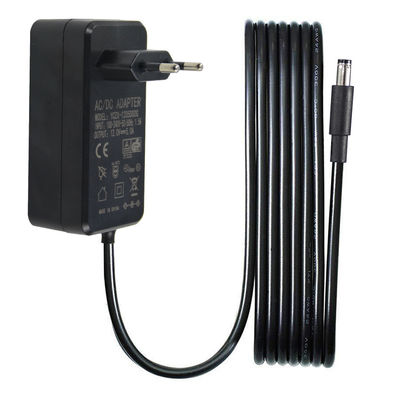 EU 壁プラグ 1M 22AWG 電源アダプター 12V 5A 5521Mm LED CCTV カメラ用