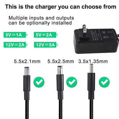 12Vユニバーサル電源アダプタ 1A 5A 3A 壁プラグ型 ACからDC