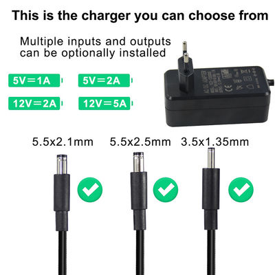 12Vユニバーサル電源アダプタ 1A 5A 3A 壁プラグ型 ACからDC
