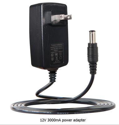 EU US AU UKプラグ付きの36W壁掛け12V 3A電源アダプタ 100-240V