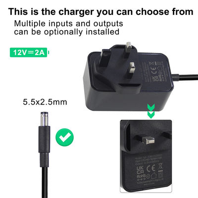 12V 1.5A イギリス AC から DC 5.5*2.1 5.5*2.5mm 電力供給アダプタ