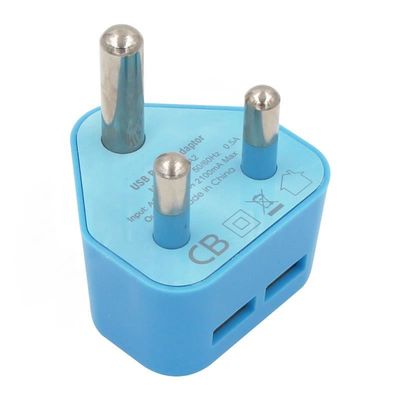 5V 2.1A 双 USB 充電器 南アフリカとインド向け 移動電源アダプタ