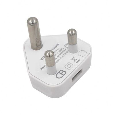 5V 2.1A 双 USB 充電器 南アフリカとインド向け 移動電源アダプタ