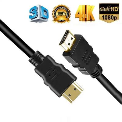 1M-30M 黒色 4K HDMIケーブル 帯状シールド付き 24k ゴールドプレート 男性-男性2.0 3D 60Hz