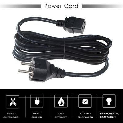 30A 240Vケーブル 1.5mm シュコ VDE 増幅器コード IECC19 女性コネクタ Pdu Ac 電源プラグ