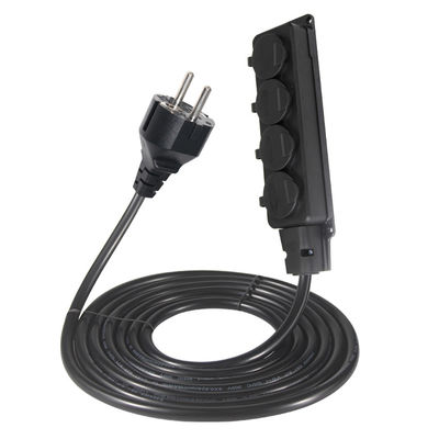 EU Schuko Type F プラグ4出力延長コード 16A 250V