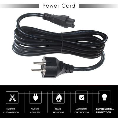 1.5M VDE CEE ユーロプラグケーブル イーコ コンピュータ EU メール シャッコ 10A 電源コード AC アダプター シャッコ C5