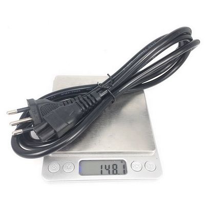 IEC320 C5 3 丸ピン電源コード ブラジル NBR14136 標準 3x0.75 平方コア