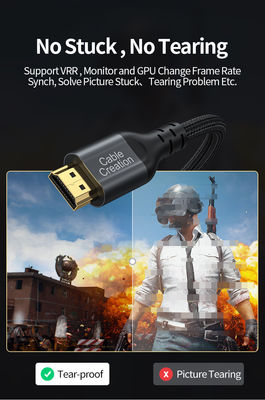 HDMI 2.1ケーブル 8K60Hz 4K120Hz 48Gbps 金メッキ
