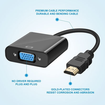 HDMI から VGA 変換器 音声 1080p USB 対応