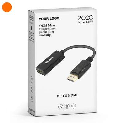 4K DisplayPort - HDMI アダプターケーブル 金メッキ 25cm