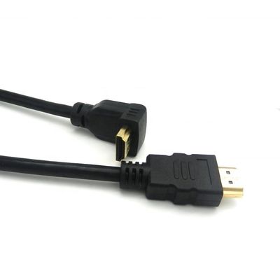 90度角金コネクタ 2.0V 4K 60Hz HDMIケーブル 1.5m マルチメディア用