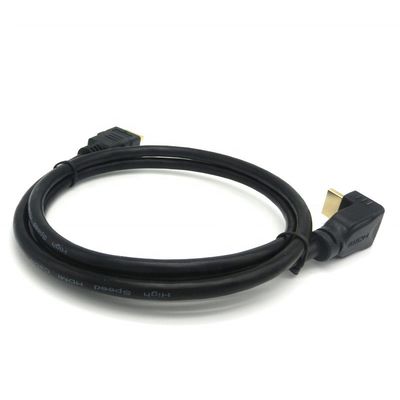 90度角金コネクタ 2.0V 4K 60Hz HDMIケーブル 1.5m マルチメディア用