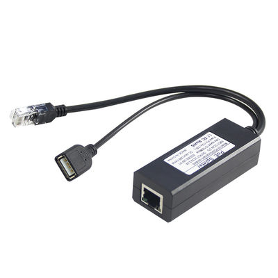 48V から 5V 2.4A PoE スプリッタ USBタイプA 女性 802.3af パワーオーバーイーサネット スプリッタ