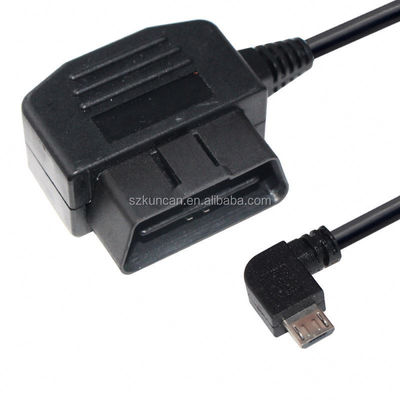 24W マイクロUSBケーブル接続器 GPS DVR カメラカメラ タブレット E-ドッグ 電話 OBD II 16ピン充電器