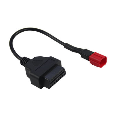 6ピンのモーターバイク診断OBDアダプター Euro5 エンジン分析器 12V/24V 長さ30cm