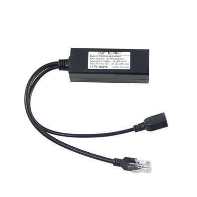 1Gbps スイッチ容量 PoE スプリッター 48V から 5V 2.4A USBタイプA 女性 802.3af パワーオーバーイーサネット
