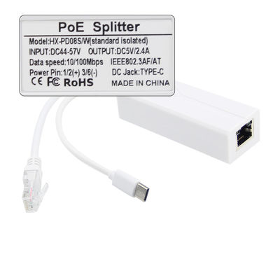 100-240V AC 50/60Hz POE スプリッター 10/100Mbps 48V から 24V/12V/9V/5V