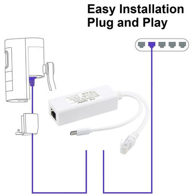 100-240V AC 50/60Hz POE スプリッター 10/100Mbps 48V から 24V/12V/9V/5V