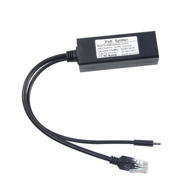 48V から 5V 2.4A MAX POE スプリッタ USB-C 12W プライベートモールド NO 入力 100-240V AC 50/60Hz